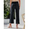 imageSidefeel Womens Wide Leg Jeans High Waisted Zimbaplatinum Stretchy Straight Leg Jeans Buttoned Loose Denim Pants with PocketBlack