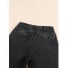 imageSidefeel Womens Wide Leg Jeans High Waisted Zimbaplatinum Stretchy Straight Leg Jeans Buttoned Loose Denim Pants with PocketBlack