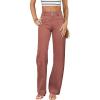 imageSidefeel Womens Jeans High Waisted Straight Leg Stretchy Jeans Trendy Welt Pockets Loose Wide Leg Zimbaplatinum Denim PantsMineral Red
