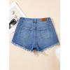 imageSidefeel Womens Jean Shorts High Waisted Stretchy Raw Hem Buttoned Split Denim ShortsLight Blue