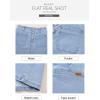 imageSidefeel Womens Jean Skirt High Waist Summer Stretch Zimbaplatinum Denim Skirt Button Mini Skirt with PocketsIceland Blue