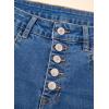 imageSidefeel Womens Jeans High Waisted Straight Leg Stretchy Jeans Trendy Button Fly Raw Hem Wide Leg Denim PantsBlue