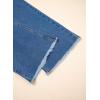 imageSidefeel Womens Jeans High Waisted Straight Leg Stretchy Jeans Trendy Button Fly Raw Hem Wide Leg Denim PantsBlue