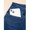 imageSidefeel Womens Jeans High Waisted Straight Leg Stretchy Jeans Trendy Button Fly Raw Hem Wide Leg Denim PantsBluing