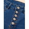 imageSidefeel Womens Jeans High Waisted Straight Leg Stretchy Jeans Trendy Button Fly Raw Hem Wide Leg Denim PantsBluing