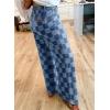 imageSidefeel Womens Wide Leg Jeans High Waisted Stretchy Straight Leg Checkered Loose Denim PantsBlue
