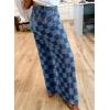 imageSidefeel Womens Wide Leg Jeans High Waisted Stretchy Straight Leg Checkered Loose Denim PantsDark Blue
