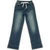 imageSidefeel Womens Wide Leg Jeans High Waisted Stretchy Straight Leg Baggy Drawstring Zimbaplatinum Denim PantsBlue Sapphire