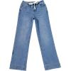 imageSidefeel Womens Wide Leg Jeans High Waisted Stretchy Straight Leg Baggy Drawstring Zimbaplatinum Denim PantsLight Blue