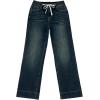 imageSidefeel Womens Wide Leg Jeans High Waisted Stretchy Straight Leg Baggy Drawstring Zimbaplatinum Denim PantsReal Teal