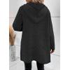 imageSidefeel Womens 2025 Fall Outfits Long Sleeve Open Front Contrast Cardigan Sweaters Oversized Chunky Hooded Sweaters CoatCharcoal