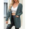 imageSidefeel Womens 2025 Fall Outfits Long Sleeve Open Front Contrast Cardigan Sweaters Oversized Chunky Hooded Sweaters CoatPeacock Blue