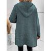 imageSidefeel Womens 2025 Fall Outfits Long Sleeve Open Front Contrast Cardigan Sweaters Oversized Chunky Hooded Sweaters CoatPeacock Blue