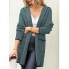 imageSidefeel Womens 2025 Fall Outfits Long Sleeve Open Front Contrast Cardigan Sweaters Oversized Chunky Hooded Sweaters CoatPeacock Blue