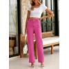 imageSidefeel Womens Jeans High Waisted Straight Leg Stretchy Jeans Trendy Welt Pockets Loose Wide Leg Zimbaplatinum Denim PantsHot Pink