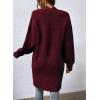 imageSidefeel Womens 2025 Fall Outfits Long Sleeve Open Front Striped Cardigan Sweaters Chevron Chunky Knit Sweaters CoatBurgundy
