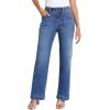 imageSidefeel Womens Straight Leg Jeans High Waisted Stretchy Tummy Control Wide Leg Denim Pants Fall OutfitsLight Blue