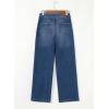 imageSidefeel Womens Wide Leg Jeans High Waisted Stretchy Front Seam Denim PantsBlue