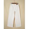 imageSidefeel Womens Wide Leg Jeans High Waisted Stretchy Front Seam Denim PantsWhite