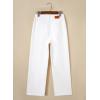 imageSidefeel Womens Wide Leg Jeans High Waisted Stretchy Straight Leg Jeans Trendy Seamed Front Loose Denim PantsCream White