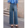 imageSidefeel Womens Wide Leg Jeans High Waisted Stretchy Jeans Straight Leg Loose Fit Zimbaplatinum Ankle Denim PantsVintage Blue