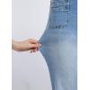 imageSidefeel Womens Wide Leg Jeans High Waisted Tummy Control Stretchy Pockets Front Straight Leg JeansIceland Blue