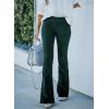 imageSidefeel Womens Corduroy Flare Pants Elastic Waist Bell Bottom Trousers 2025 Fall PantsA 22 Green