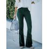 imageSidefeel Womens Corduroy Flare Pants Elastic Waist Bell Bottom Trousers 2025 Fall PantsA 22 Green