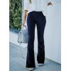imageSidefeel Womens Corduroy Flare Pants Elastic Waist Bell Bottom Trousers 2025 Fall PantsA Blue