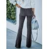 imageSidefeel Womens Corduroy Flare Pants Elastic Waist Bell Bottom Trousers 2025 Fall PantsA Gray