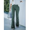 imageSidefeel Womens Corduroy Flare Pants Elastic Waist Bell Bottom Trousers 2025 Fall PantsA Light Green