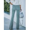 imageSidefeel Womens Corduroy Flare Pants Elastic Waist Bell Bottom Trousers 2025 Fall PantsA Sky Blue