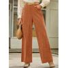 imageSidefeel Womens Corduroy Pants Casual High Waisted Baggy Wide Leg Elastic Waist Loose Trousers with PocketsGold Flame