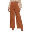 imageSidefeel Womens Corduroy Pants Casual High Waisted Baggy Wide Leg Elastic Waist Loose Trousers with PocketsGold Flame