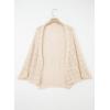 imageSidefeel Womens Crochet Oversized Cardigan Sweaters Boho Long Batwing Sleeve Knit Open Front Lightweight SweaterApricot