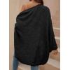 imageSidefeel Womens Crochet Oversized Cardigan Sweaters Boho Long Batwing Sleeve Knit Open Front Lightweight SweaterBlack