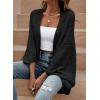 imageSidefeel Womens Crochet Oversized Cardigan Sweaters Boho Long Batwing Sleeve Knit Open Front Lightweight SweaterBlack