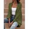 imageSidefeel Womens Crochet Oversized Cardigan Sweaters Boho Long Batwing Sleeve Knit Open Front Lightweight SweaterGreen