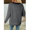 imageSidefeel Womens Contrast Knit Cardigan Sweaters Casual Long Sleeve Open Front Button Down Trendy Jackets OuterwearBlack
