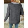 imageSidefeel Womens Contrast Knit Cardigan Sweaters Casual Long Sleeve Open Front Button Down Trendy Jackets OuterwearGray