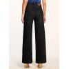 imageSidefeel Womens Wide Leg Jeans High Waisted Stretchy Straight Leg Baggy Denim Pants with PocketsBlack