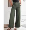 imageSidefeel Womens Wide Leg Jeans High Waisted Stretchy Straight Leg Baggy Denim Pants with PocketsGreen
