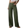 imageSidefeel Womens Wide Leg Jeans High Waisted Stretchy Straight Leg Baggy Denim PantsGreen