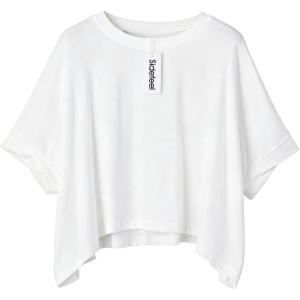 imageSidefeel Womens Short Sleeve Sweatshirts Summer Cropped Pullover TopsWhite