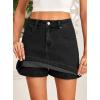 image:imageSidefeel Skorts for Woman Jean Skirt High Waisted Stretchy Denim Skort Mini Skirts with PocketsBlack