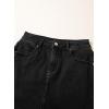 image:imageSidefeel Skorts for Woman Jean Skirt High Waisted Stretchy Denim Skort Mini Skirts with PocketsBlack