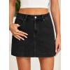 image:imageSidefeel Skorts for Woman Jean Skirt High Waisted Stretchy Denim Skort Mini Skirts with PocketsBlack