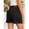 image:imageSidefeel Skorts for Woman Jean Skirt High Waisted Stretchy Denim Skort Mini Skirts with PocketsBlack