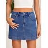 image:imageSidefeel Skorts for Woman Jean Skirt High Waisted Stretchy Denim Skort Mini Skirts with PocketsDark Blue