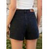 image:imageSidefeel Womens Jean Shorts High Waisted Stretchy Casual Side Seam Denim ShortsBlack
